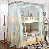QFFL wenzhang クリエイティブネット糸二段ベッドモスキートネット/スクエアトップフロアスタンディング子供アダルトワンピースモスキートネット/暗号化実用レースモスキートネット（5色展開） (