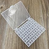 Weryn（TM）25色のボビン[透明ボビン] 25グリッドプラスチックミシンボックスねじ空ボビンプラスチック製の収納ボックスボビンケース