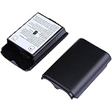 2X ブラックバッテリーパックカバーシェルケースキット Xbox 360ワイヤレスコントローラー用 (ブラック)