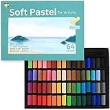 (64色) HASHI ハシ 専門家用 無毒性 ソフト パステル セット - チョーク パステル カラー soft short pastels For professionals