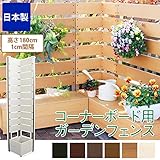 ガーデンフェンス 日本製 コーナーボックス用 　高さ180cm/ホワイト