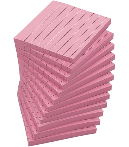 ピンクの付箋 Amazon.co.jp: 12冊*70枚(6色から選べます) ピンク 付箋 75x75mm