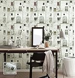HaokHome 8022 DIYレトロコンクリートの壁ドア壁紙クラシック デザイナーシリーズ壁用トイレ屋内居間 ベッドルーム装飾 53cm×10m(並行輸入品)