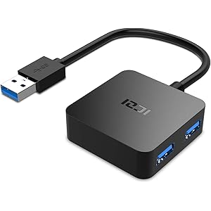 ICZI USB3.0 ハブ usbハブ 4ポート PS4 対応 usb ハブ 5Gbps高速 USB拡張 usb hub 3.0 スリム ハイスピードデータ運送 MacBook Pro 2017 & 2018 / ChromeBooK/Windows/など対応