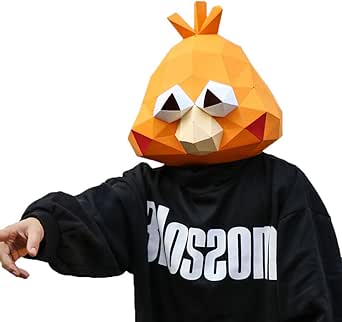 Amazon Co Jp Dbmart Diy ジャガーマスク 型紙 かわいい小鶏 組立おもちゃ 被り物 お面 仮装 変身グッズ パー ティグッズ イベント コスチューム用 ホビー オレンジ オレンジ 大人 ホビー 通販