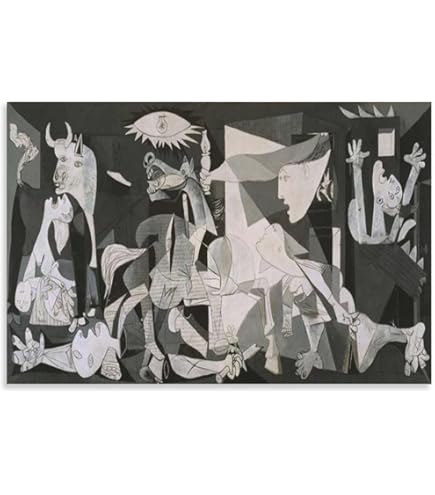 Amazon.co.jp: ピカソの有名な絵画ゲルニカ複製キャンバス
