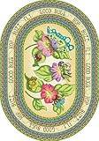 Joy Carpets Kid Essentials Infants & Toddlers Oval Good Bugs Rug Multicolored 5'4 x 7'8 [並行輸入品]
