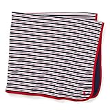 RalphLauren ラルフローレン　コットンジャージ素材　ブランケット　ネイビーブルーストライプ