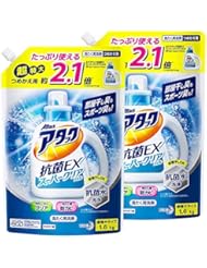 【Amazon.co.jp 限定】【まとめ買い】アタック抗菌EXスーパークリアジェル 洗濯洗剤 液体 詰め替え 1.6Kg&times;2個