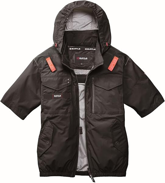 BURTLE バートル 春夏用 エアークラフトタクティカル半袖ブルゾン(ユニセックス) ブラック AC1156 35 L - 1