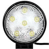 SEIKOH LEDワークライト 高輝度 18W 6連 12V 24V 対応 6000ｋ 丸型 汎用 広角タイプ 防水仕様