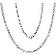 ChainsPro Men/Women Spiga Wheat Chain 3/6/MM, 18/20/22/24/26/28/30 inches, 316L Stainless Steel/18K Gold Plated/Black Color, 