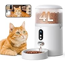 Amazon | Surfola 自動給餌器 猫 犬 カメラ付き 「WiFi必要」スマホ