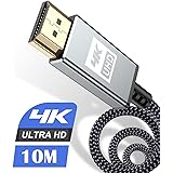4K HDMI ケーブル10m【ハイスピード アップグレード版】 HDMI 2.0規格HDMI Cable 4K 60Hz 対応 3840p/2160p UHD 3D HDR 18Gbps 高速イーサネット ARC hdmi ケーブル - 対応 パソ