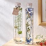 【日比谷花壇】ハーバリウム Healing Bottle「Clear&Oasis」2本セット