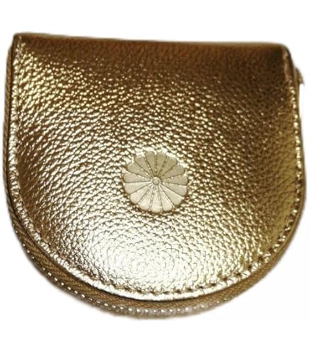 Amazon.co.jp: 日本皇室御用達黒本革小銭入れ 財布 皇室紋章入り