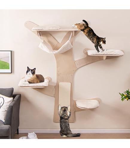 キャットタワー 壁取り付け型 キャットウォーク 楽天市場】キャットウォーク 7つセット 木製 吊り橋 DIY