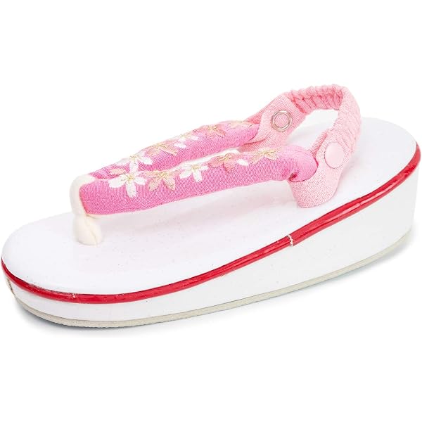 Amazon.co.jp: 七五三 七歳 草履 女の子用 Lサイズ21cm 赤 レッド 子供
