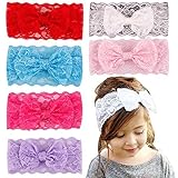 Kids Girl Baby Headband hair 7PCS Bow Flower Accessories Headwear Toddler Lace Gift Rabbit Headwrap 