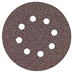 Bosch SR5R182 Random Orbit Sander Hook and Loop 8 Hole Disc 5-Inch 180 Grit Sand Paper, Red, 25-Pack