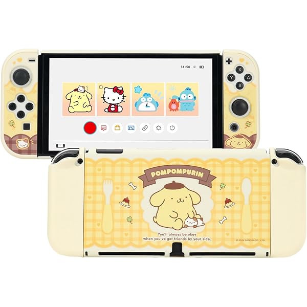 Nintendo Switch本体のみ　ポムポムプリンカバー付き Amazon.co.jp: ポムポムプリン Switch スイッチカバー 保護