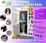 TheFitLife Full Frame Magnetic Instant Screen Door Mesh Curtain with Velcro, 48''x83'' - Fits doors