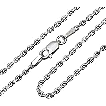 Amazon | BYTHESEA ネックレス チェーン シルバー925 4面カット