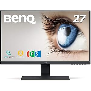 BenQ モニター ディスプレイ GW2780 27インチ/IPS/ノングレア/フレームレス/ブルーライト軽減/輝度自動調整B.I.技術搭載/D-sub/HDMI1.4/DP1.2/スピーカー