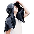 [アルファックス] 日よけ帽子 UVプロテクトフレアハット シャイン レディース ブラック