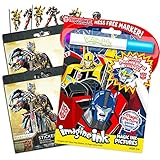 Transformers Imagine Ink Colouring Book Super Set with Over 300 Transformers Stickers (Includes Mess-Free Marker)