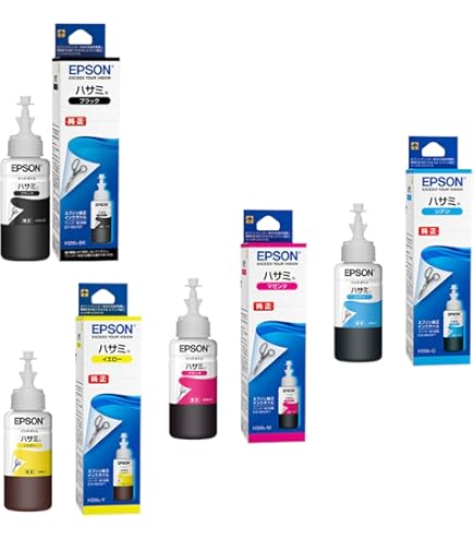 Amazon.co.jp: 【純正品】エプソン インクボトル KSUHSM 4色セット