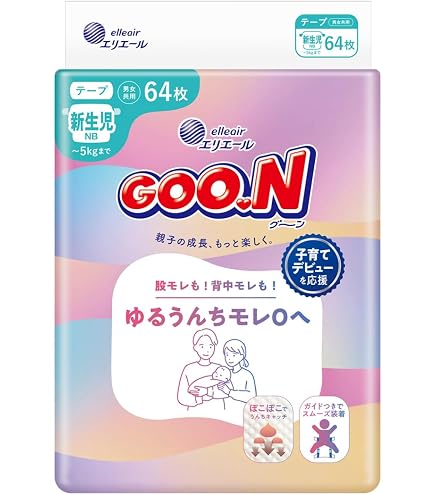 Amazon | グーンプラス 敏感肌にやわらかタッチ テープ 新生児用