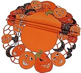 Xia Home Fashions 4-Pack Happy Jack-O-Lanterns Round Halloween Doilies, 12-Inch [並行輸入品]