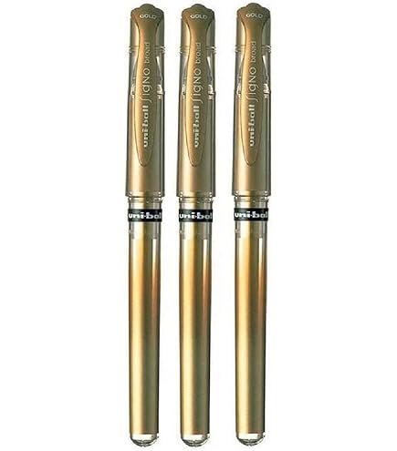 Uni-ball Signo Broad UM-153 Gelstift – Goldtinte, 2 Stift Im Pack, Japanischer Import