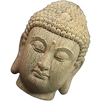 Amazon.co.jp: Cabilock 仏頭飾り 仏頭置物 宗教上の人物 仏像 木製