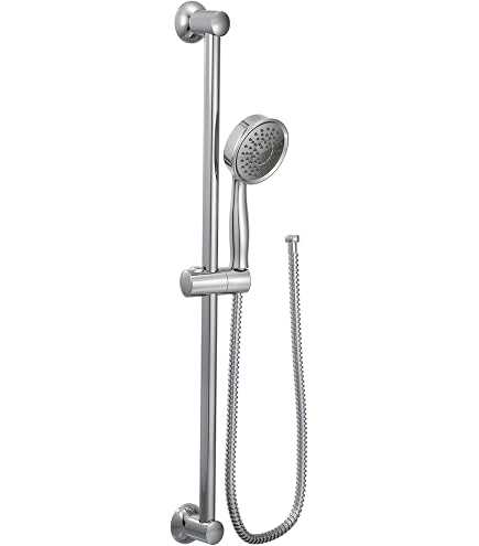 Kohler Awaken Handbrause-Set Poliertes Chrom | 4 Sprühfunktionen, 61 Cm Gleitstange, 152 Cm Schlauch