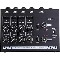 Amazon.co.jp: MIX800 8チャンネルミニサウンドミキサー、電源