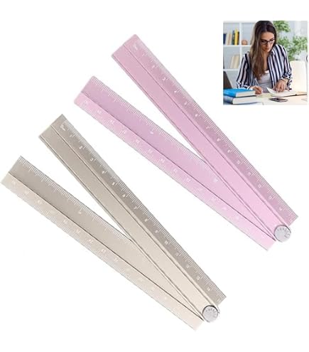 Generic 2pcs Folding Straight Ruler 30cm Metric Aluminum Alloy Protractor Foldable Angle Ruler Geometric Measuring Tool with Angle Line for Architects Generic 2pcs Folding Straight Ruler 30cm Metric Aluminum Alloy Protractor Foldable Angle Ruler Geometric Measuring Tool with Angle Line for Architects