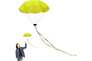 Keloglu 2個 手投げ パラシュート - ミニパラシュート - 手投げ パラシュート - 玩具のパラシュート - 手投げ おもちゃ | 外遊び 空飛ぶ おもちゃ 子供の日 人気プレゼント 47.24x21.65インチ