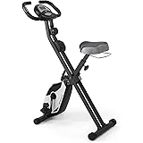【Amazon限定ブランド】ウルトラスポーツ フィットネスバイク Fバイクヘビー 折りたたみ式 心拍センサー付き 耐荷重130kg (フォンホルダー・タオルハンガー付き)