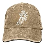 大人 デニム キャップクレージー ジラフ キリン レディ モー モー 大人気 ヒップホップ キャップ ストーリート系 紫外線対策 日よけ 小顔効果 プリント付き 無地 ベージュ