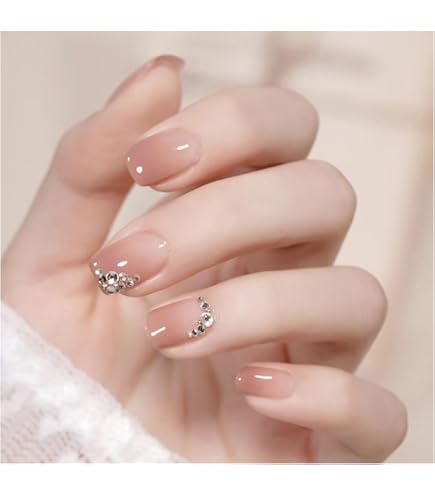 Amazon | ネイルチップ ロング ピンク キラキラ ギャル 付け爪 結婚式