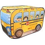 F Fityle キッズテント 折りたたみ 車 子供用テント プレイテント 車のテント プレイハウス 屋内外 秘密基地 全4種 - スクールバス