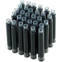 Amazon.co.jp: Hongdian 万年筆インクカートリッジ 黒 30本、3.4mm口径