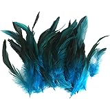 【ノーブランド品】羽根 装飾用 羽根 DIY ジュエリー 工芸品 ヘアアクセサリー バッグ 帽子 工芸品 クラフト ソーイング デコレーション用 12〜18cm (ディープブルー)