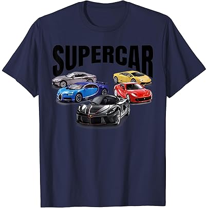 Amazon | スポーツカーファンに最適なスーパーカーTシャツ。 Tシャツ