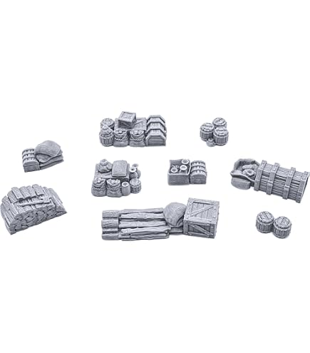 EnderToys Barils En Vrac Pour Décors De Jeu - 20 Pièces Imprimées En 3D, Peignables, Pour Figurines 28mm