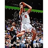 NBA New York Knicksダニーロ・ガリナリホワイトJerseyショットin Mid Air vs. Magic写真、6 x 20インチ