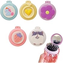 Amazon | コンパクトミラー 折りたたみくし 可愛い コーム 携帯