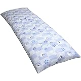 ごろ寝ふとんふとんカバー 超大判長座布団カバー70cm×180cm 華うさぎ柄 サックス 綿100％ 日本製